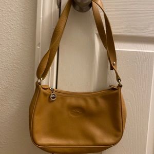 Longchamp tan leather handbag